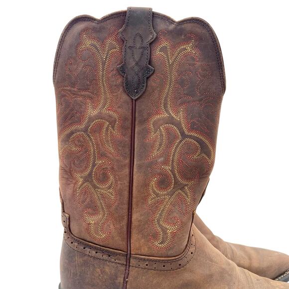 Justin Womens Sorrell Apache Stampede Western Cowgirl Leather Boots Sz 10B - Picture 2 of 16
